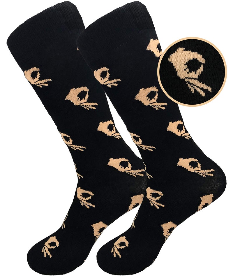Balanced Co. Circle Game Meme Funny Crazy Novelty Unisex Socks, Gifts for Him, Dad, Husband (Beige) - Image 2